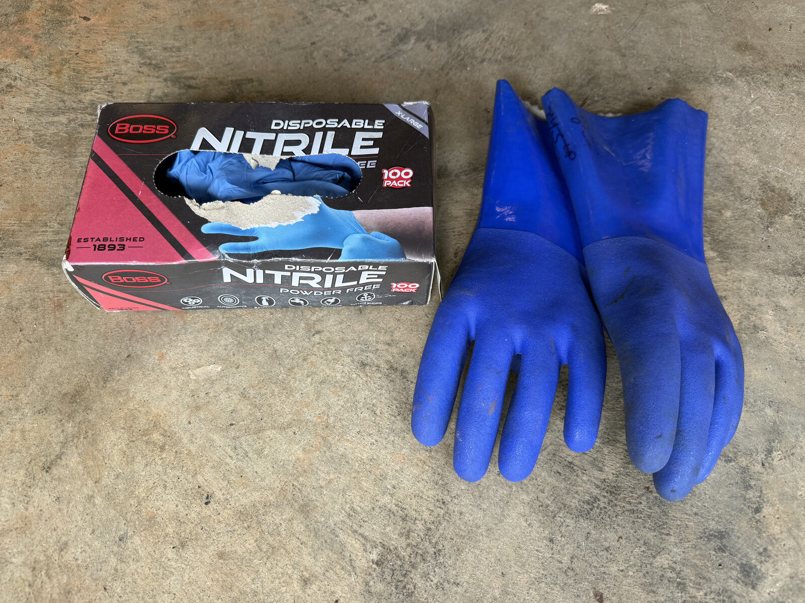 Comparison of thin nitrile disposable gloves versus heavy-duty PVC gloves for copper roof installation
