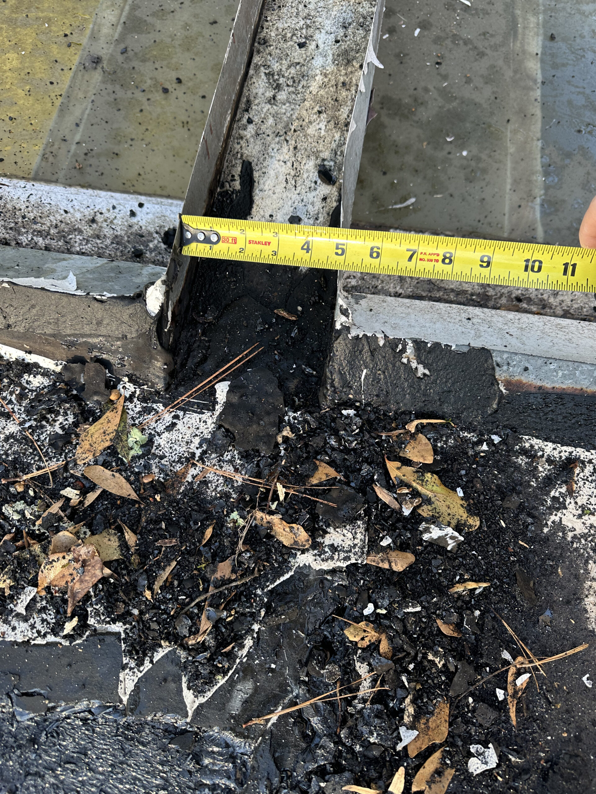 Measuring Old Scupper Width