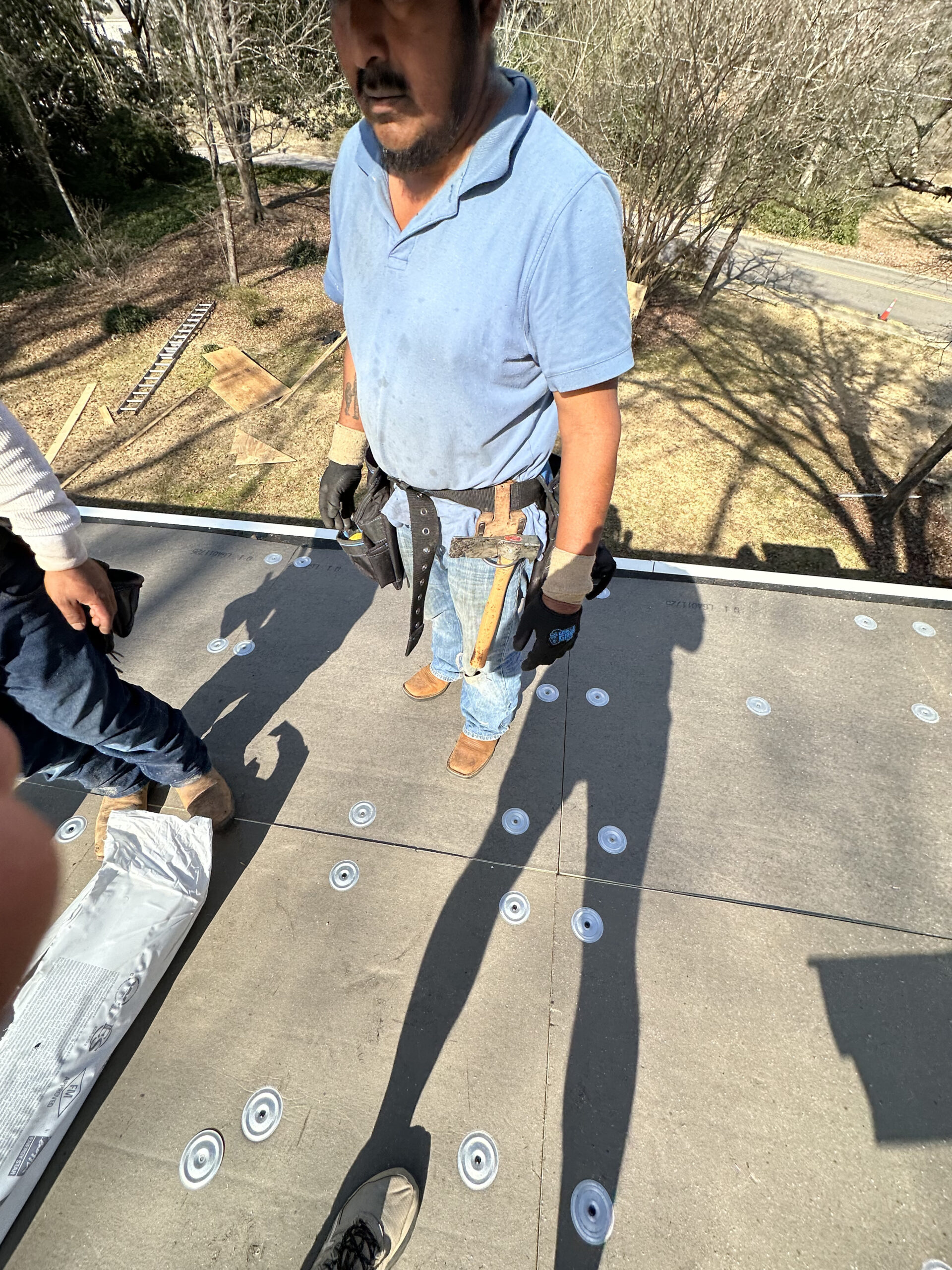 Preparing to Roll the PVC